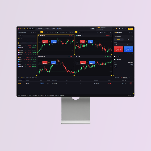 Desktop web trading terminal