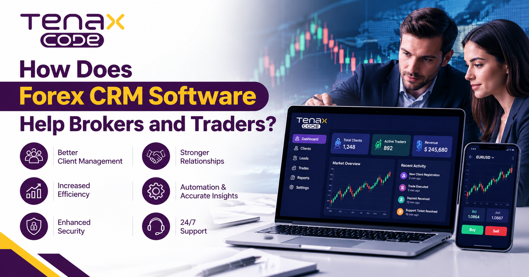 How does Forex CRM software help brokers and traders?